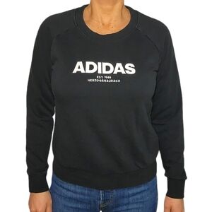 Adidas Size Medium Black Long Sleeve Sweater Crew Neck